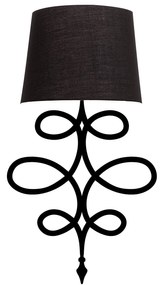 Aplique de Parede Asaf – Preto – 15 x 28 cm