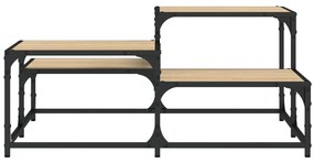 Mesa de centro 87,5x87,5x40cm derivados madeira carvalho sonoma