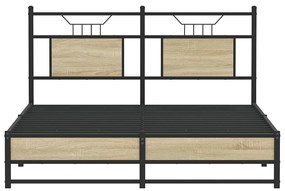 Estrutura cama s/ colchão derivados de madeira carvalho sonoma