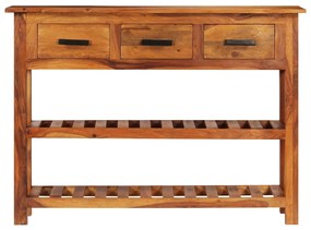 Aparador com 3 gavetas 110x30x80 cm madeira de acácia maciça