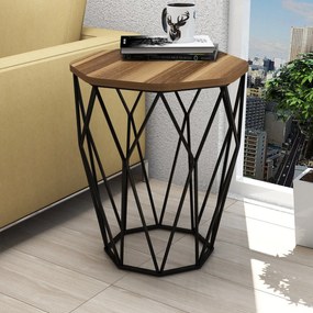 Mesa de Apoio Sofya – Noz Preto – 46cm x 57cm x 46cm