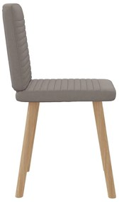Cadeiras de jantar 2 pcs tecido cinzento-acastanhado