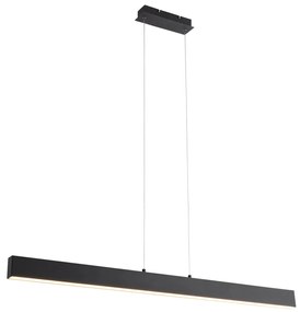 Candeeiro de suspensão preto com LED regulável em 3 níveis 2700-4000K - Keane Moderno