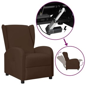 vidaXL Poltrona reclinável elevatória couro artificial castanho
