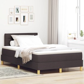 Cama Box Spring com Colchão Castanha 120x200 cm Tecido