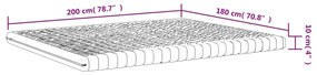 Colchão de espuma 180x200 cm 7 zonas dureza 20 ILD branco
