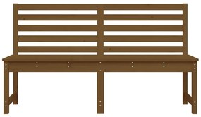 Banco de jardim 157,5 cm madeira de pinho maciça castanho-mel
