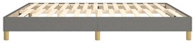 Estrutura de cama sem colchão 180x200 cm tecido cinzento-escuro