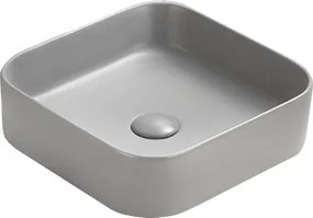Mexen Vena lavatório de bancada 37 x 37 cm, cinzento claro mate - 22193761