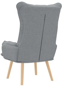 Cadeira Relaxante vidaXL em Tecido Cinzento Claro
