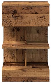 Mesa de cabeceira madeira velha 40x35x65 cm madeira trabalhada