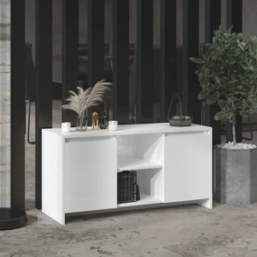 vidaXL Móvel de TV 102x37,5x52,5 cm contraplacado branco brilhante