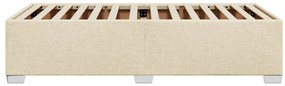 Estrutura de cama sem colchão 90x200 cm tecido creme