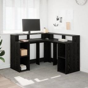 Mesa Carvalho Preto 130x130x91 cm Madeira Engenheirada