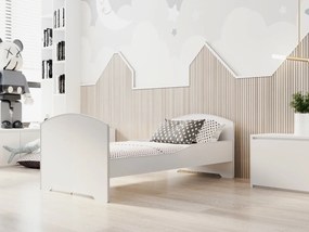Cama infantil branca Luk 160x80 - colchão e estrado incluído