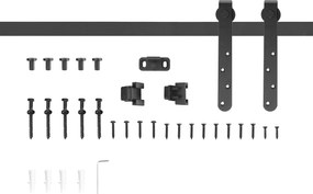 Kit de porta de correr com sistema de encaixe (MÓVEL NÃO INCLUIDO), com porta de 20-25 mm de espessura, largura máxima de 0,9 m e carga máxima de 20 k