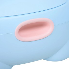 Sanita infantil para bebês Mictório removível em forma de hipopótamo com alças 40x30x23cm Carga 25kg Azul
