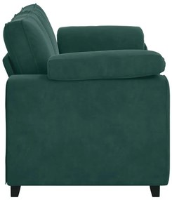 Sofá-luvas 140 cm veludo verde-escuro