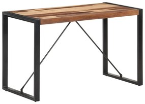 vidaXL Mesa de jantar 120x60x75 cm madeira maciça