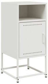 Mesas de cabeceira 2 pcs 36x39x78 cm aço branco