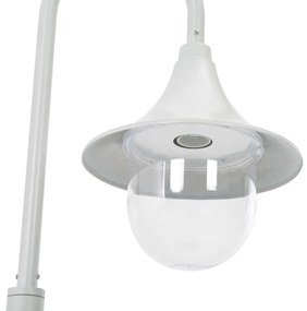 Candeeiro de pé para jardim E27 120 cm alumínio branco