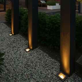 Foco de jardim moderno preto ajustável IP65 - Oneon