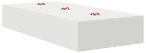 Cama de Armazenamento Branca 80x200 cm