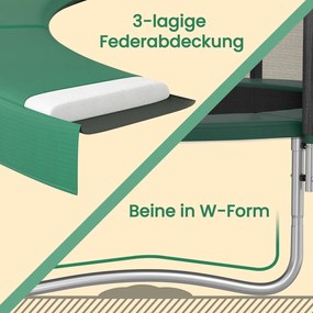 Trampolim para crianças 183 cm com rede de segurança Verde escuro