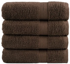 Toalhas de banho premium SOLUND 4pcs 70x140cm 600 gsm castanho