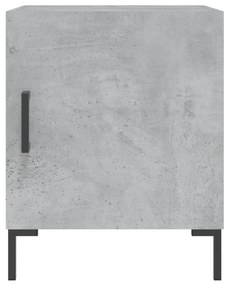 Mesa cabeceira 2pcs 40x40x50 cm derivados madeira cinza cimento