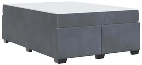 Estrutura de cama com colchão Cinzento escuro 140 x 200 cm