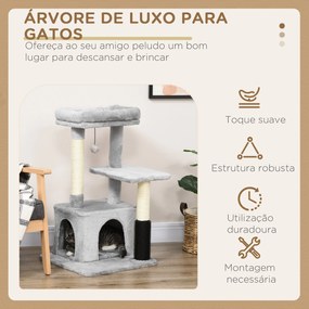 PawHut Arranhador para Gatos Médios Altura 85 cm Arranhador para Gatos