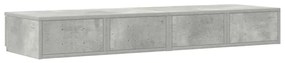 Mesa de Gavetas Cinza Betão 120x36,5x16,5 cm Madeira de Engenharia