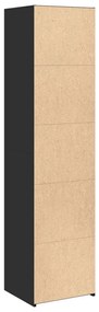 Armário alto 45x41x185 cm derivados de madeira preto