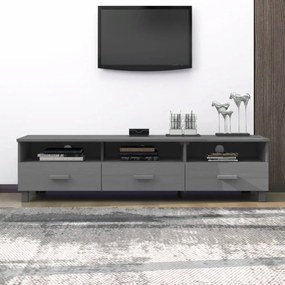 vidaXL Móvel de TV HAMAR 158x40x40 cm pinho maciço cinza-escuro
