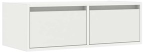 Móvel de TV com luzes LED 75x35,5x25 cm branco