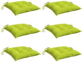 Almofadões de cadeira 6 pcs tecido oxford verde brilhante