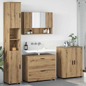 vidaXL Conjunto de Móveis para Banheiro 4 pcs carvalho artisiano