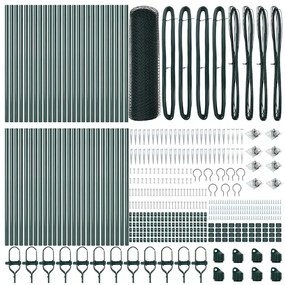 Cerca Hexagonal vidaXL Verde 0.4x100 m Aço
