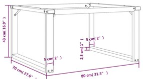 Pernas para mesa de centro estrutura em O aço
