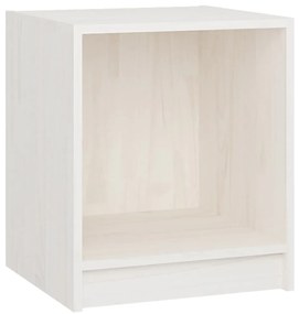 Mesas de cabeceira 2 pcs 35,5x33,5x41,5 cm pinho maciço branco