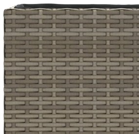 Floreira com 2 vasos 90x20x40 cm vime PE cinzento