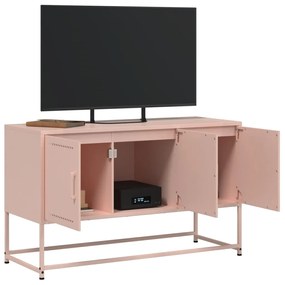 Móvel de TV 100,5x39x60,5 cm aço rosa