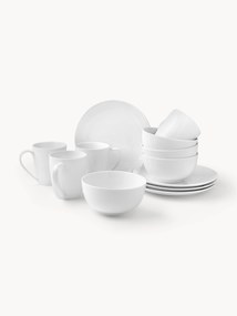 Conjunto de pequeno-almoço em porcelana Delight Classic, 4 pessoas, 12 uni.