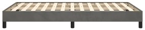 Estrutura de cama sem colchão 120x200 cm veludo cinzento-escuro