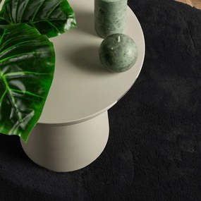 Tapete pelo curto macio e lavável HUARTE Ø 100 cm preto