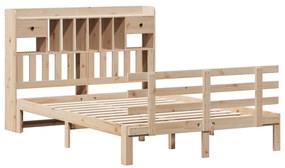 Cama com estante sem colchão 150x200 cm pinho maciço