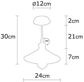 Candeeiro Suspenso Berceste – Vintage – 24 cm