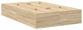 Estrado de Cama Storage vidaXL Carvalho Sonoma 120x190 cm