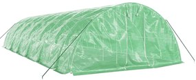Estufa com estrutura de aço 60 m² 12x5x2,3 m verde